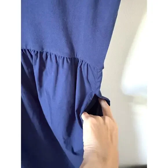 J. Crew Modest T-shirt Maxi Dress Navy Blue Size Small NEW - Picture 8 of 11